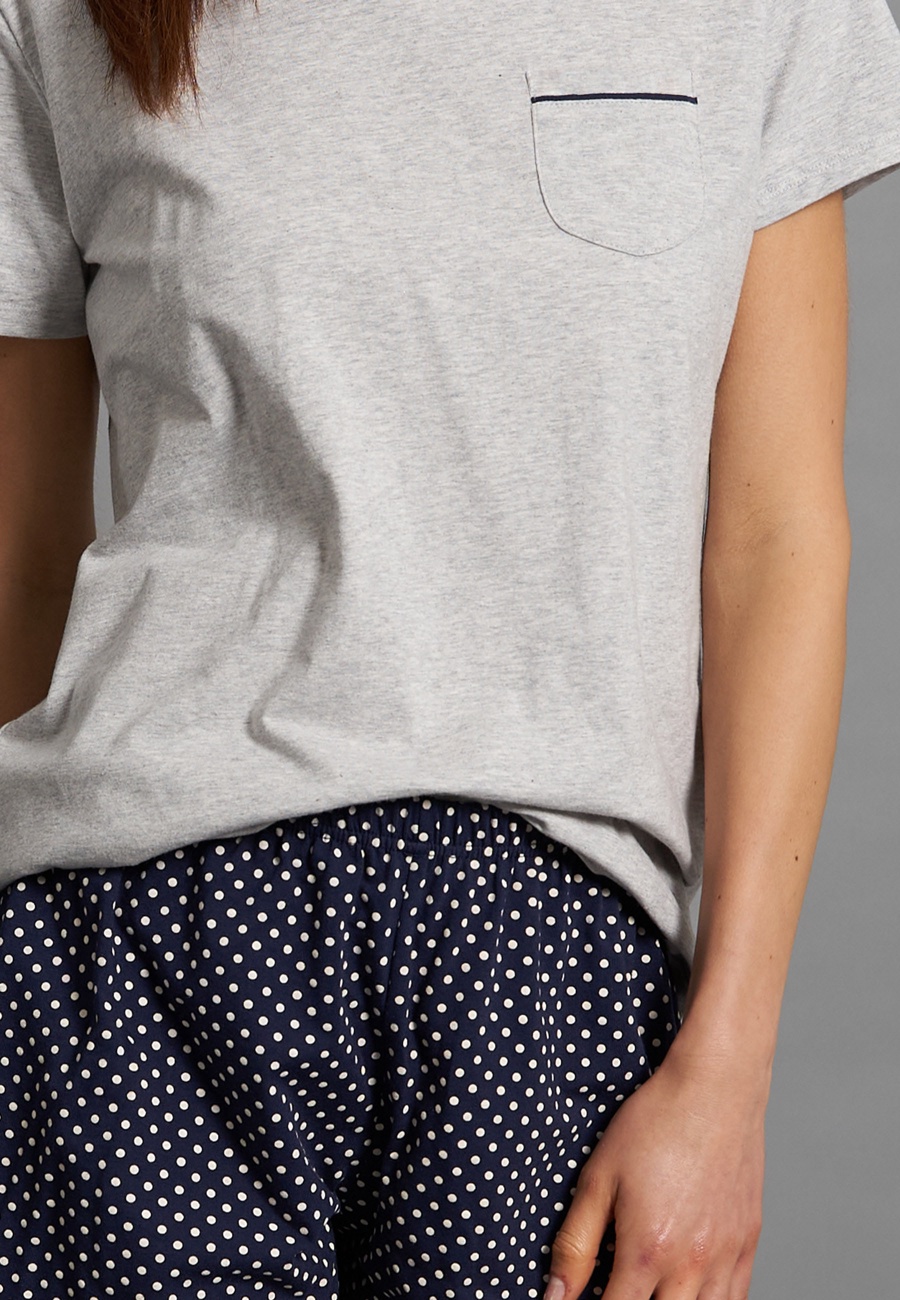 Damen Shorty blau gepunktet