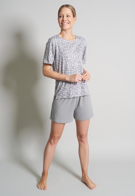 TOM TAILOR Damen Shorty grau bedruckt
