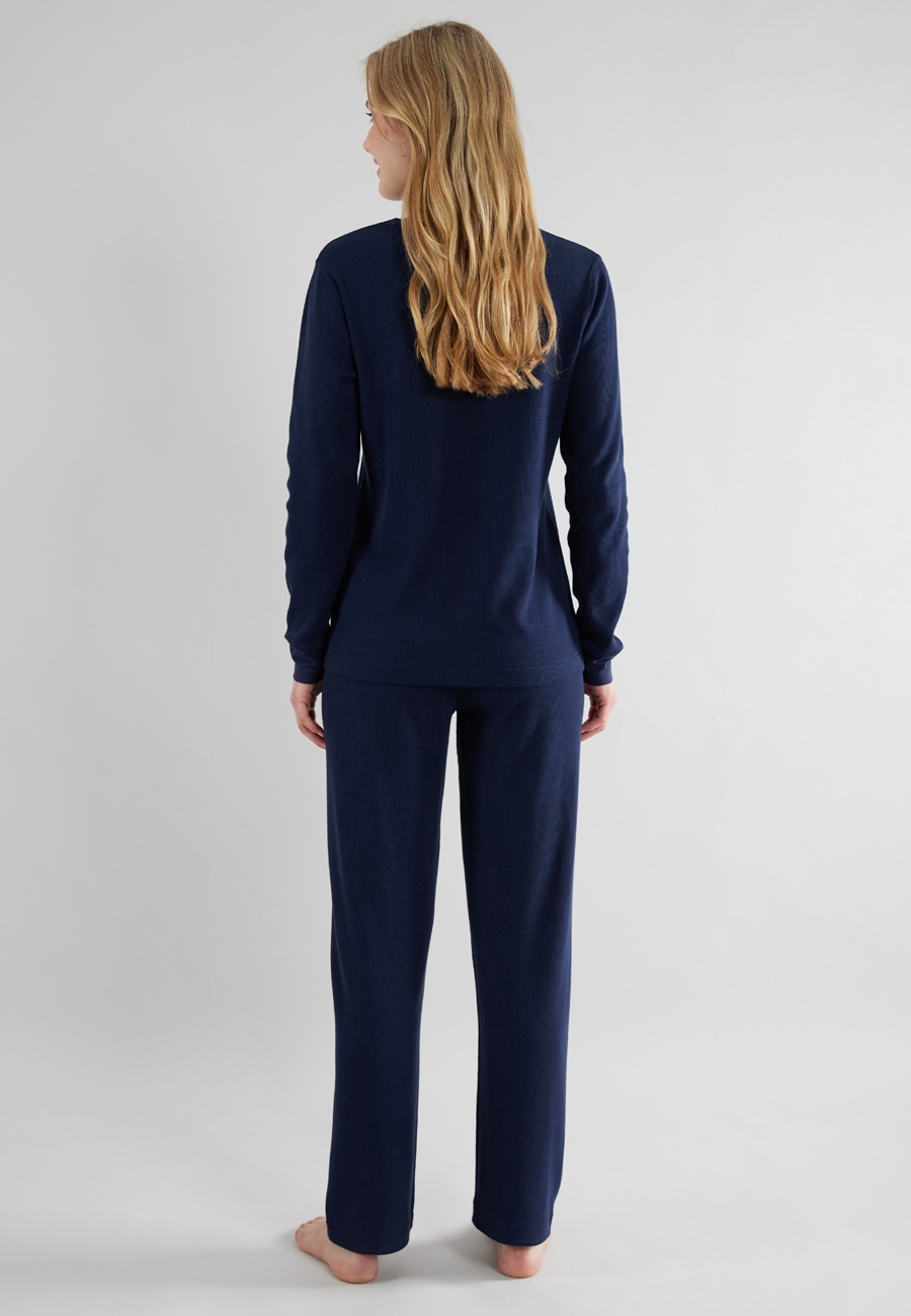 TOM TAILOR Damen Trainingsanzug blau uni