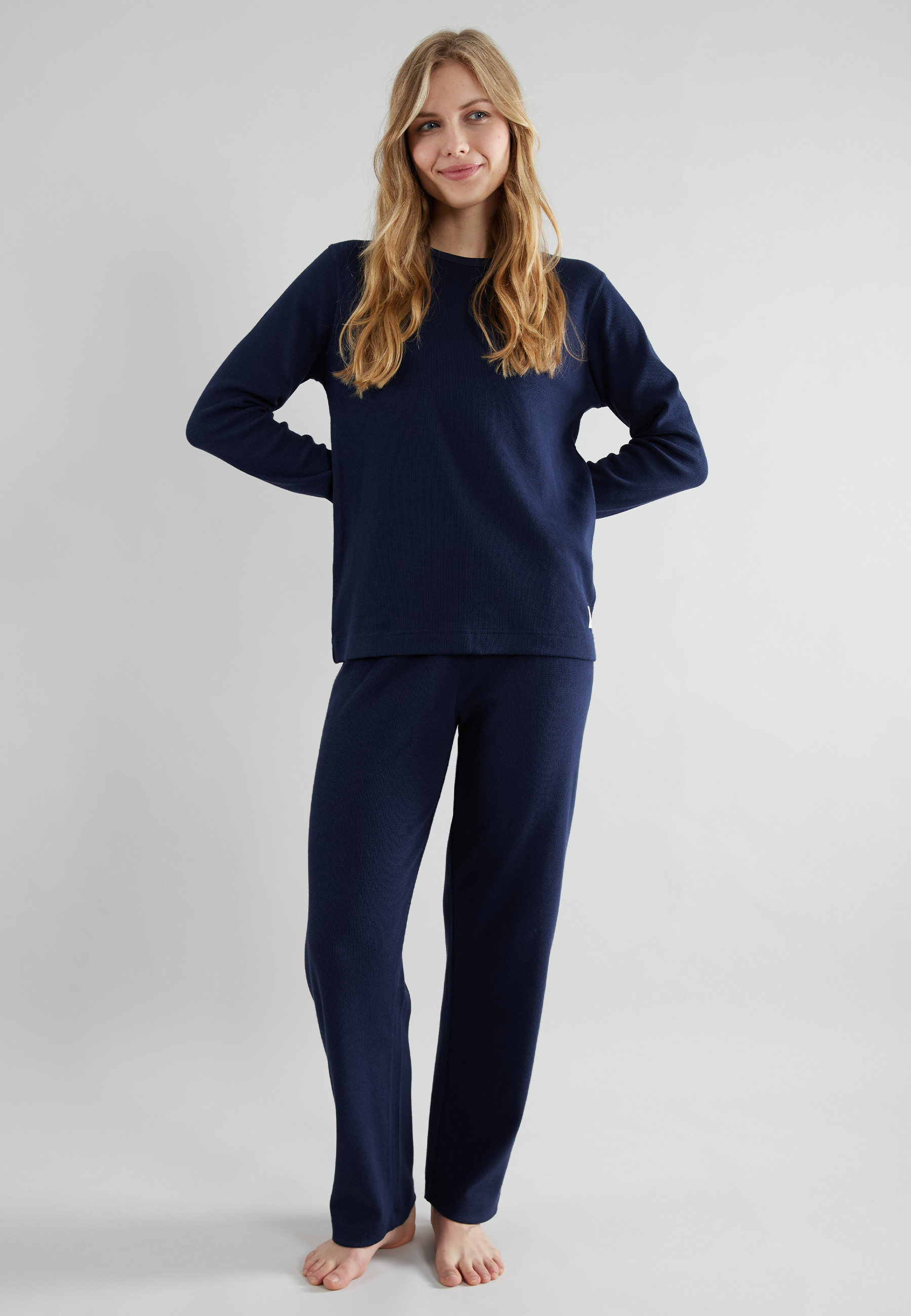 TOM TAILOR Damen Trainingsanzug blau uni