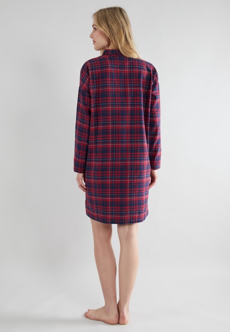 TOM TAILOR Damen Nachthemd rot kariert