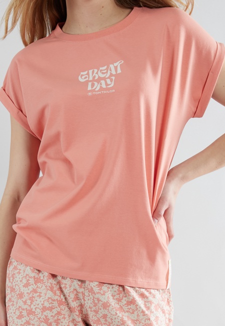 TOM TAILOR Damen Shorty rot bedruckt