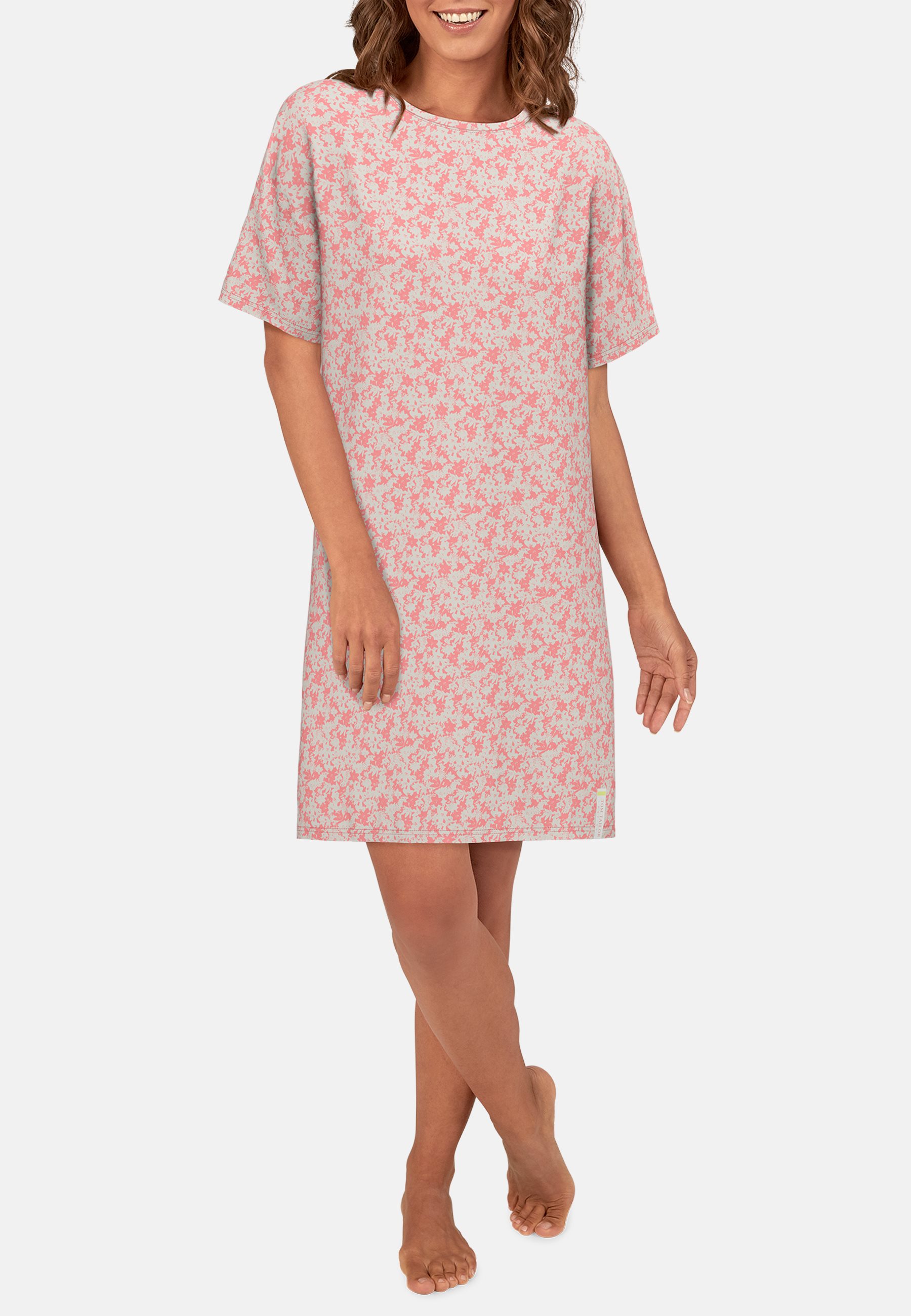 TOM TAILOR Damen Nachthemd rot bedruckt