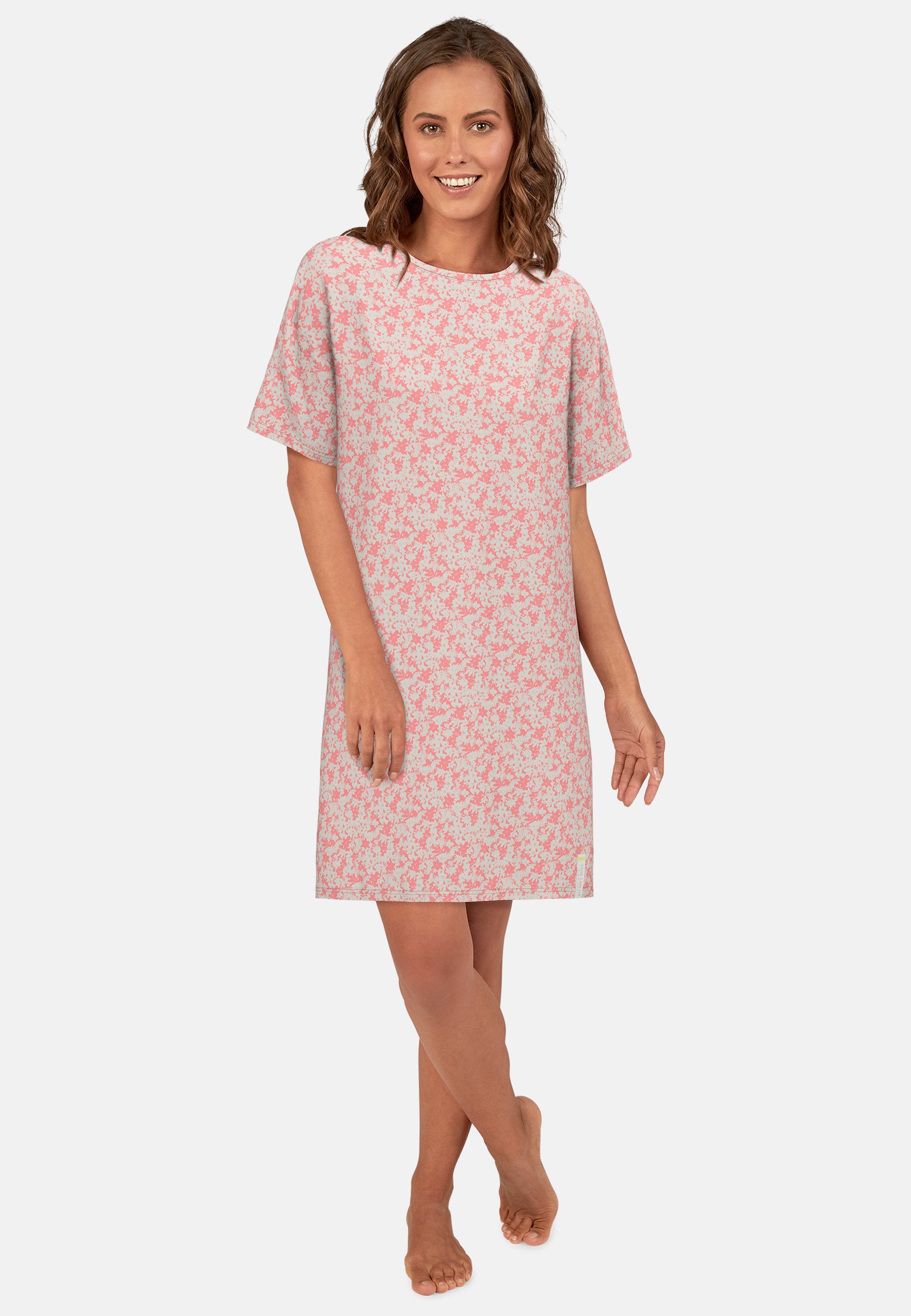 TOM TAILOR Damen Nachthemd rot bedruckt