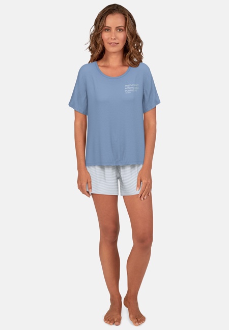 TOM TAILOR Damen Shorty blau quergestreift