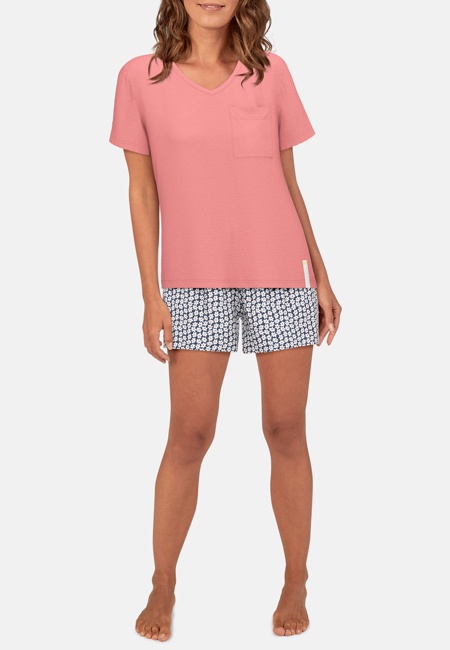 TOM TAILOR Damen Shorty rot bedruckt