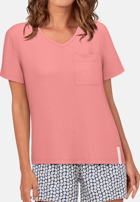 TOM TAILOR Damen Shorty rot bedruckt