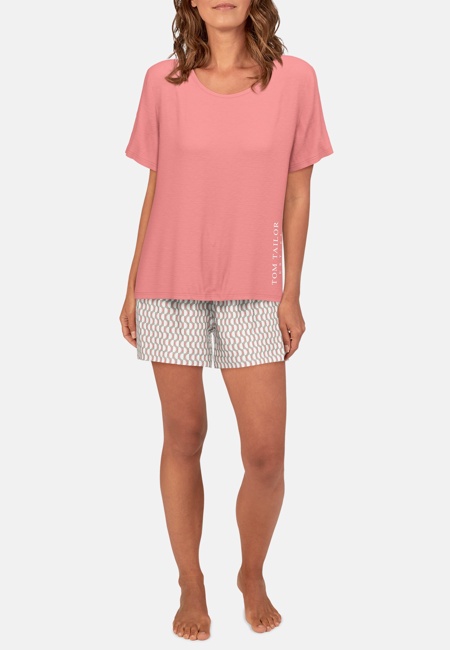 TOM TAILOR Damen Shorty rot bedruckt