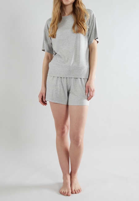 TOM TAILOR Damen Shorty grau melange