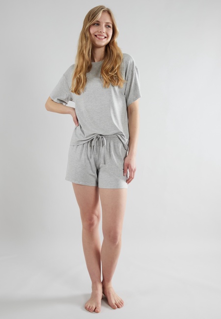 TOM TAILOR Damen Shorty grau melange