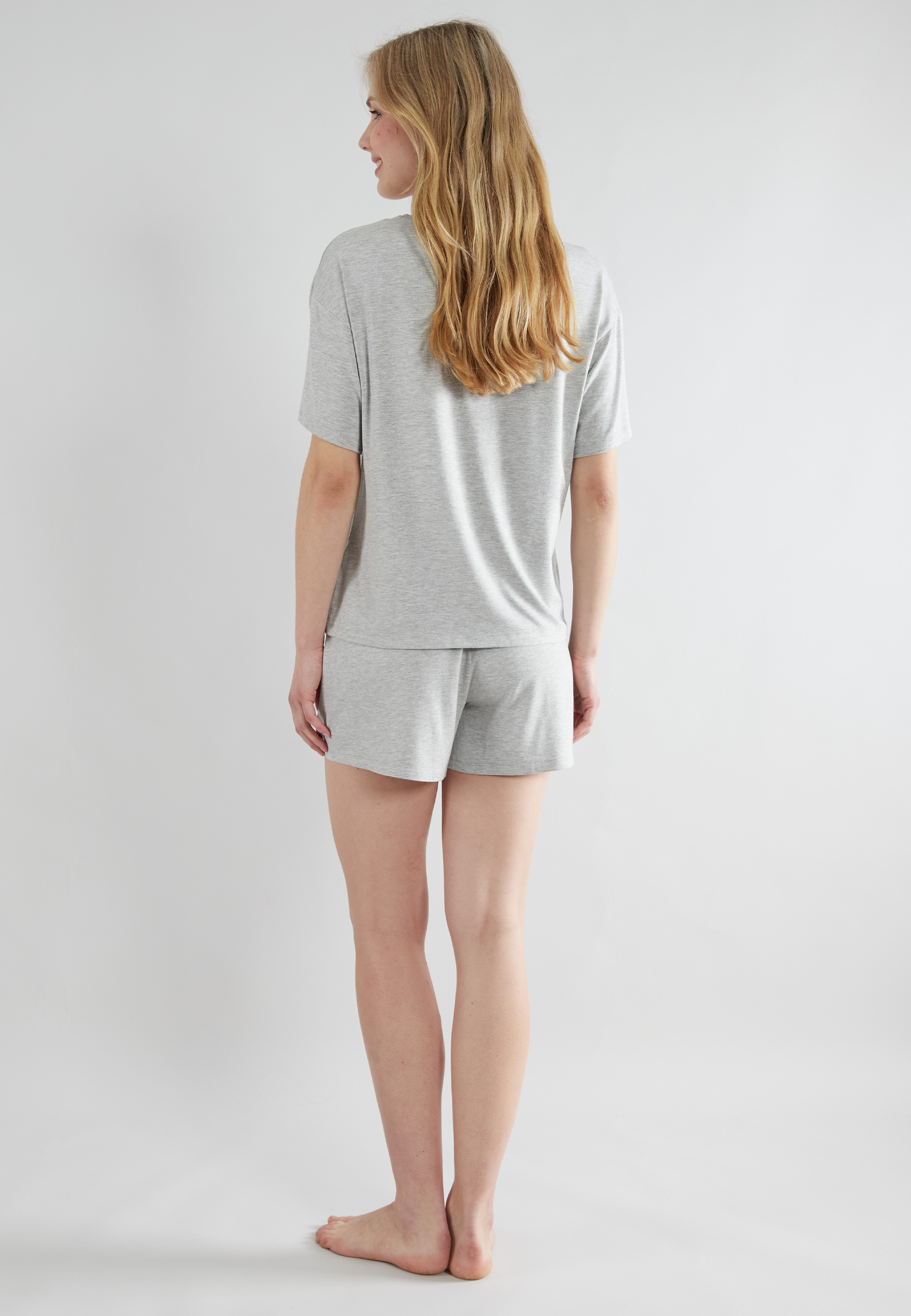 TOM TAILOR Damen Shorty grau melange