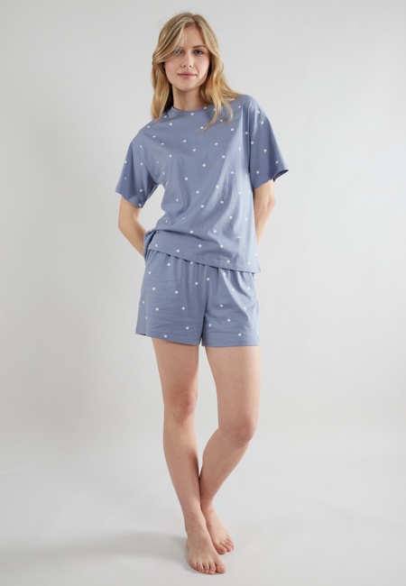 TOM TAILOR Damen Shorty blau gepunktet