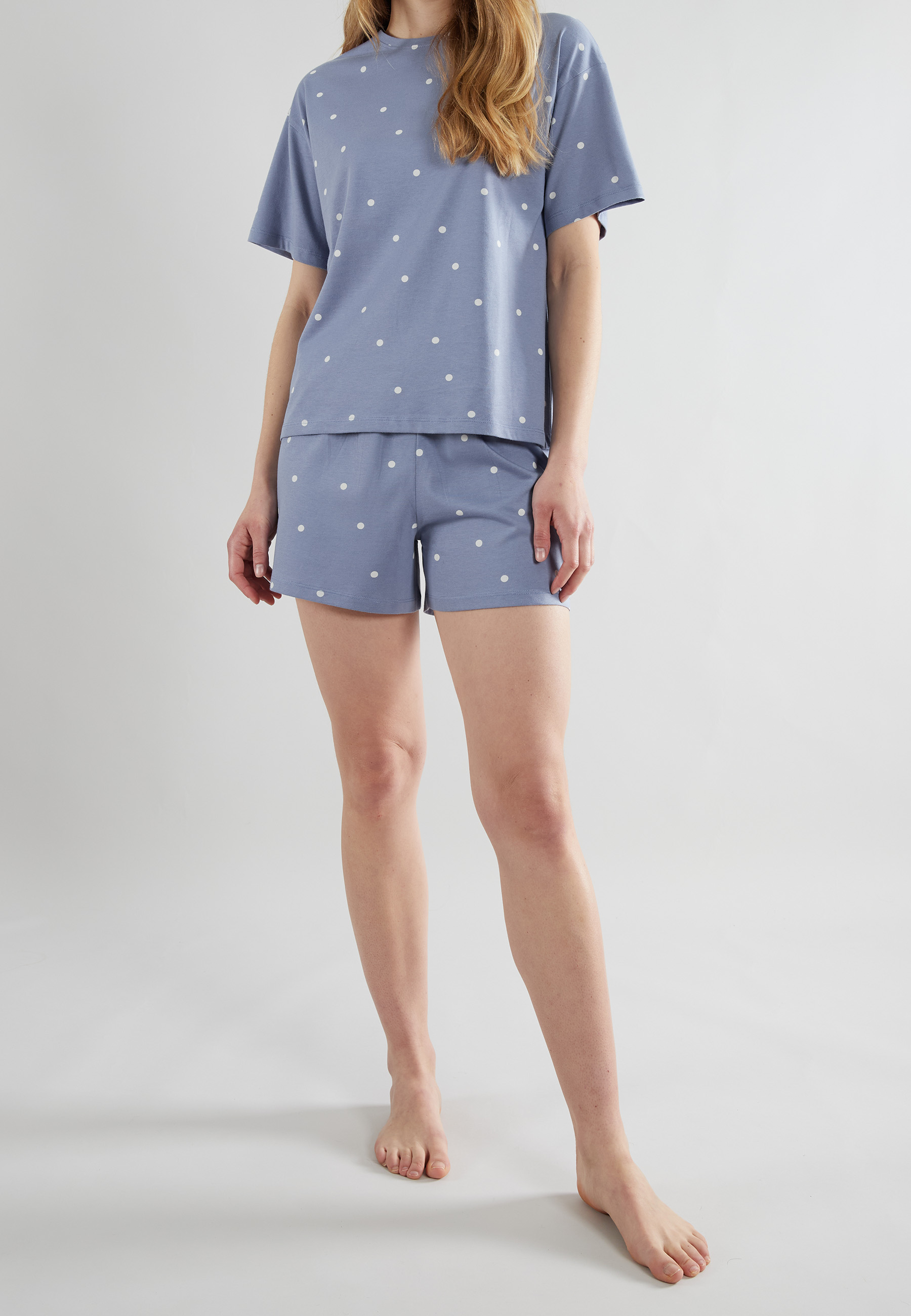 TOM TAILOR Damen Shorty blau gepunktet