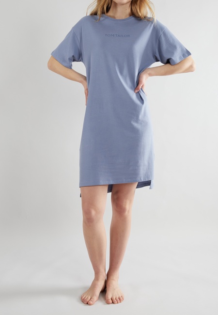 TOM TAILOR Damen Nachthemd blau uni