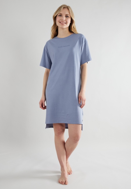 TOM TAILOR Damen Nachthemd blau uni