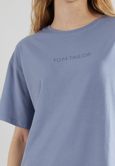 TOM TAILOR Damen Nachthemd blau uni
