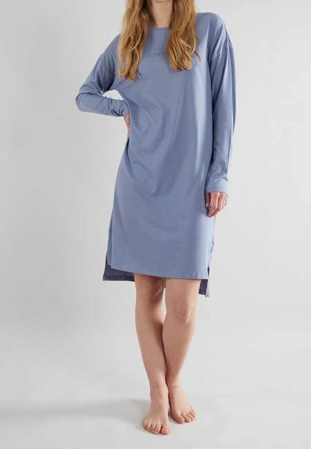 TOM TAILOR Damen Nachthemd blau uni