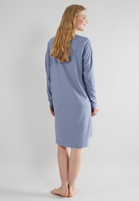 TOM TAILOR Damen Nachthemd blau uni