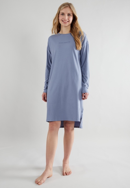 TOM TAILOR Damen Nachthemd blau uni