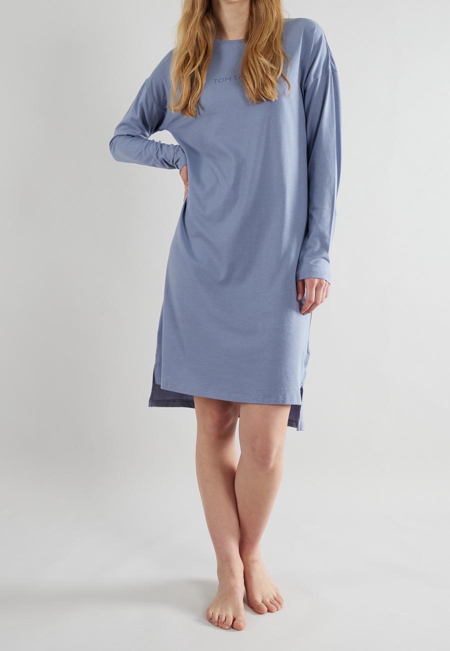 TOM TAILOR Damen Nachthemd blau uni