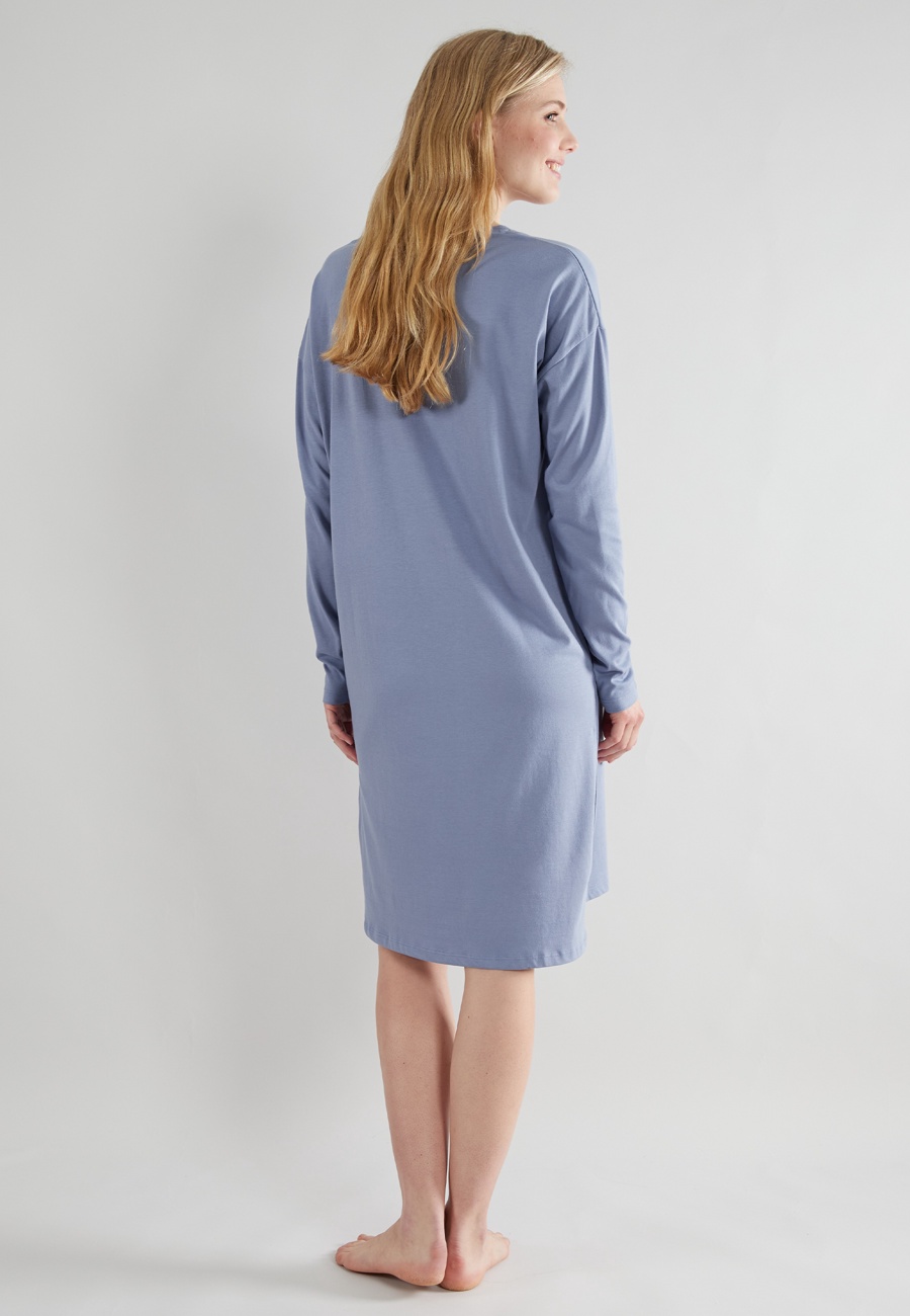 TOM TAILOR Damen Nachthemd blau uni