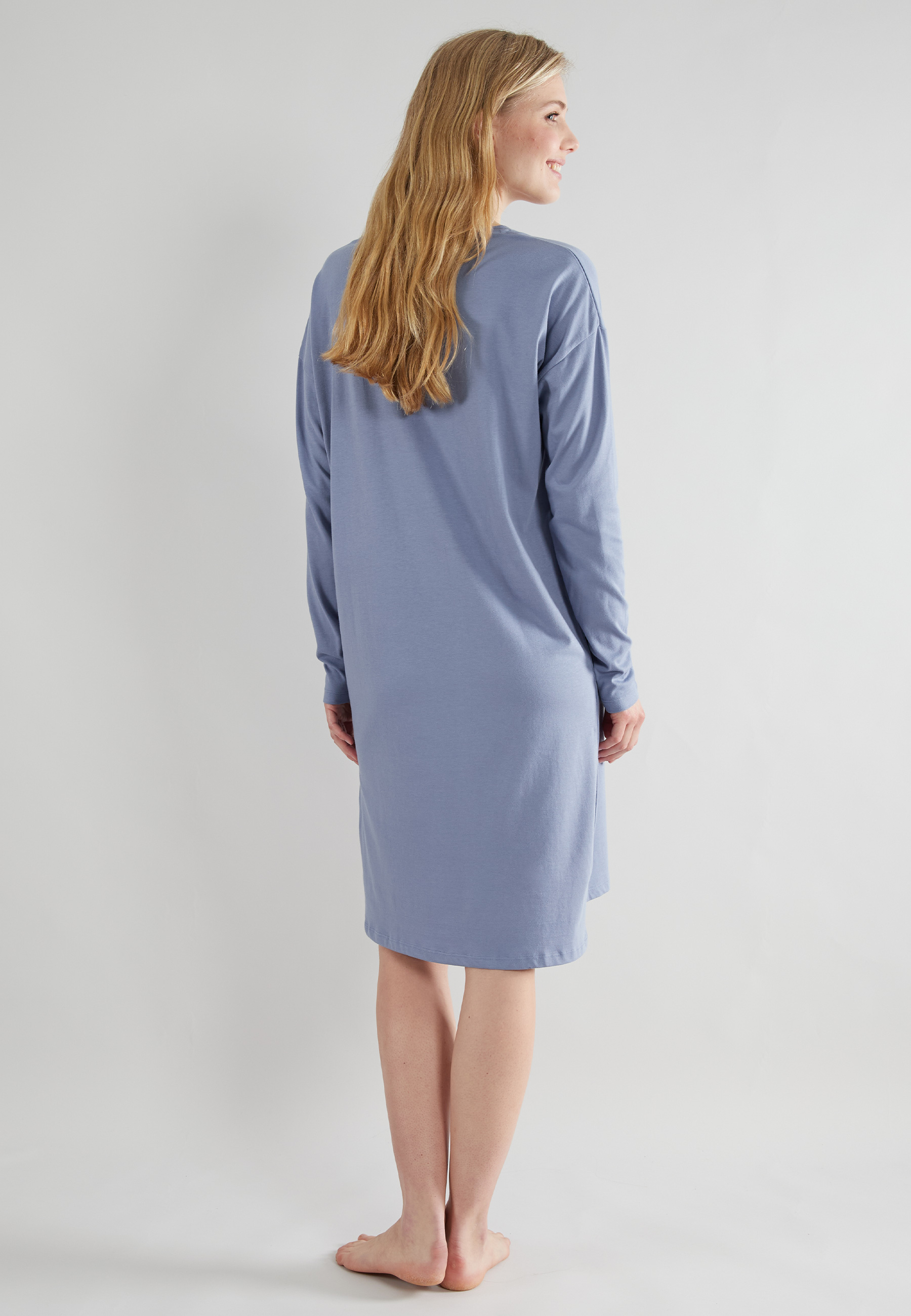 TOM TAILOR Damen Nachthemd blau uni
