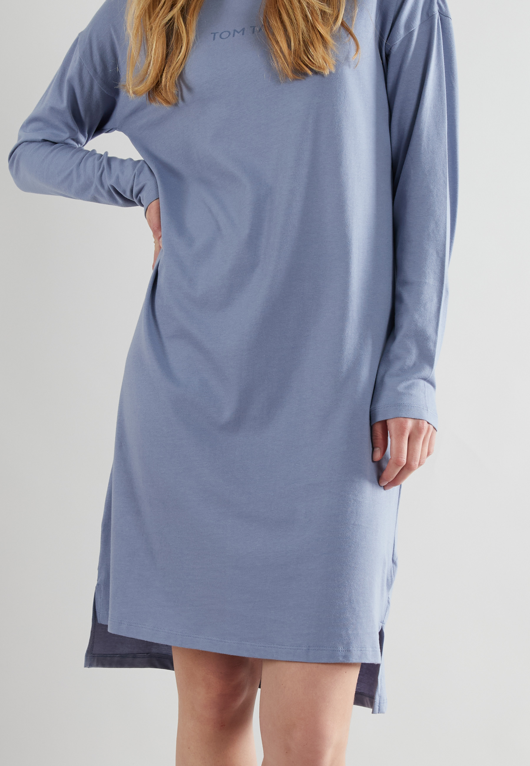 TOM TAILOR Damen Nachthemd blau uni