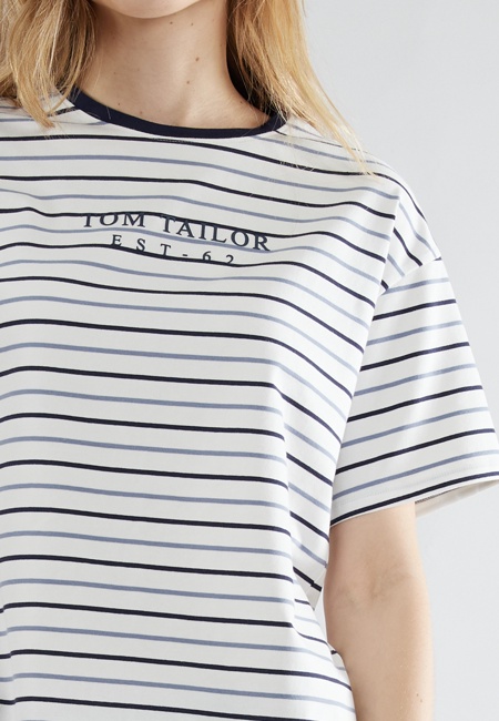 TOM TAILOR Damen Shorty blau quergestreift