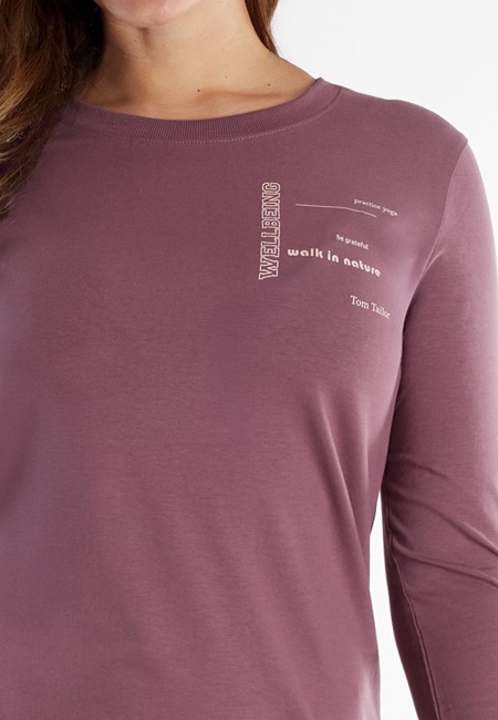 TOM TAILOR Damen Pyjama lila bedruckt