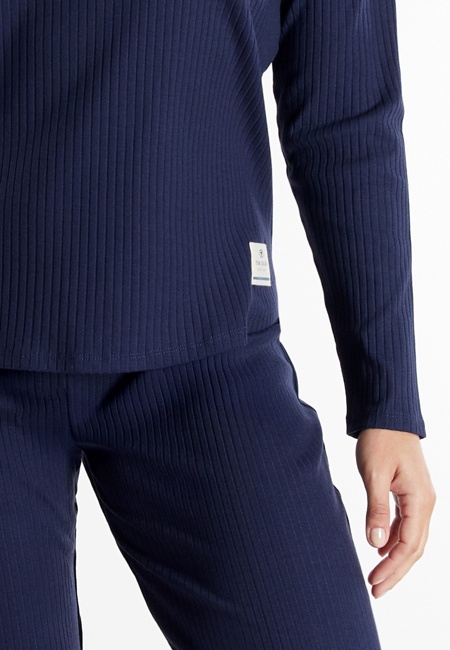 TOM TAILOR Damen Trainingsanzug blau uni