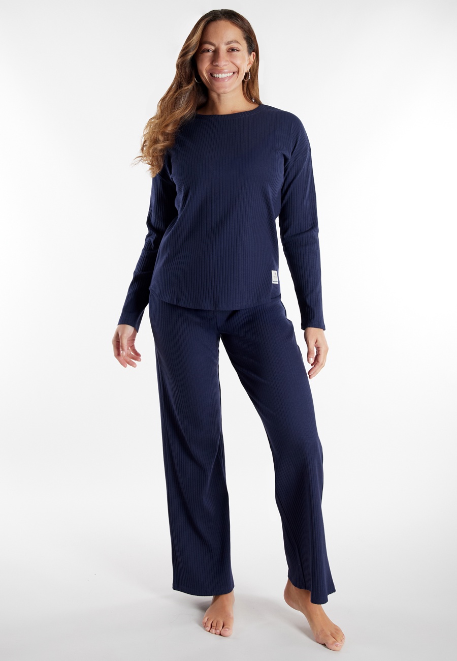 TOM TAILOR Damen Trainingsanzug blau uni