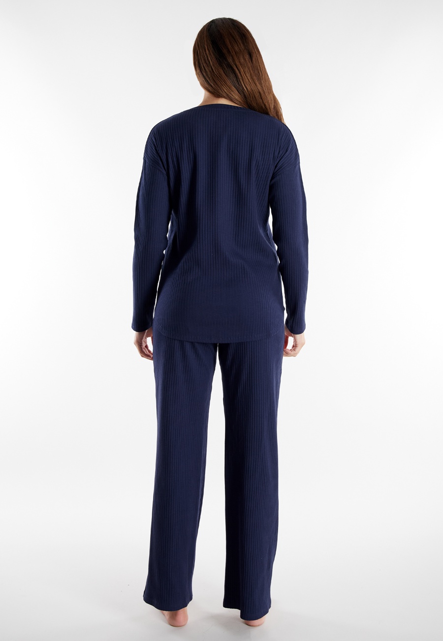 TOM TAILOR Damen Trainingsanzug blau uni