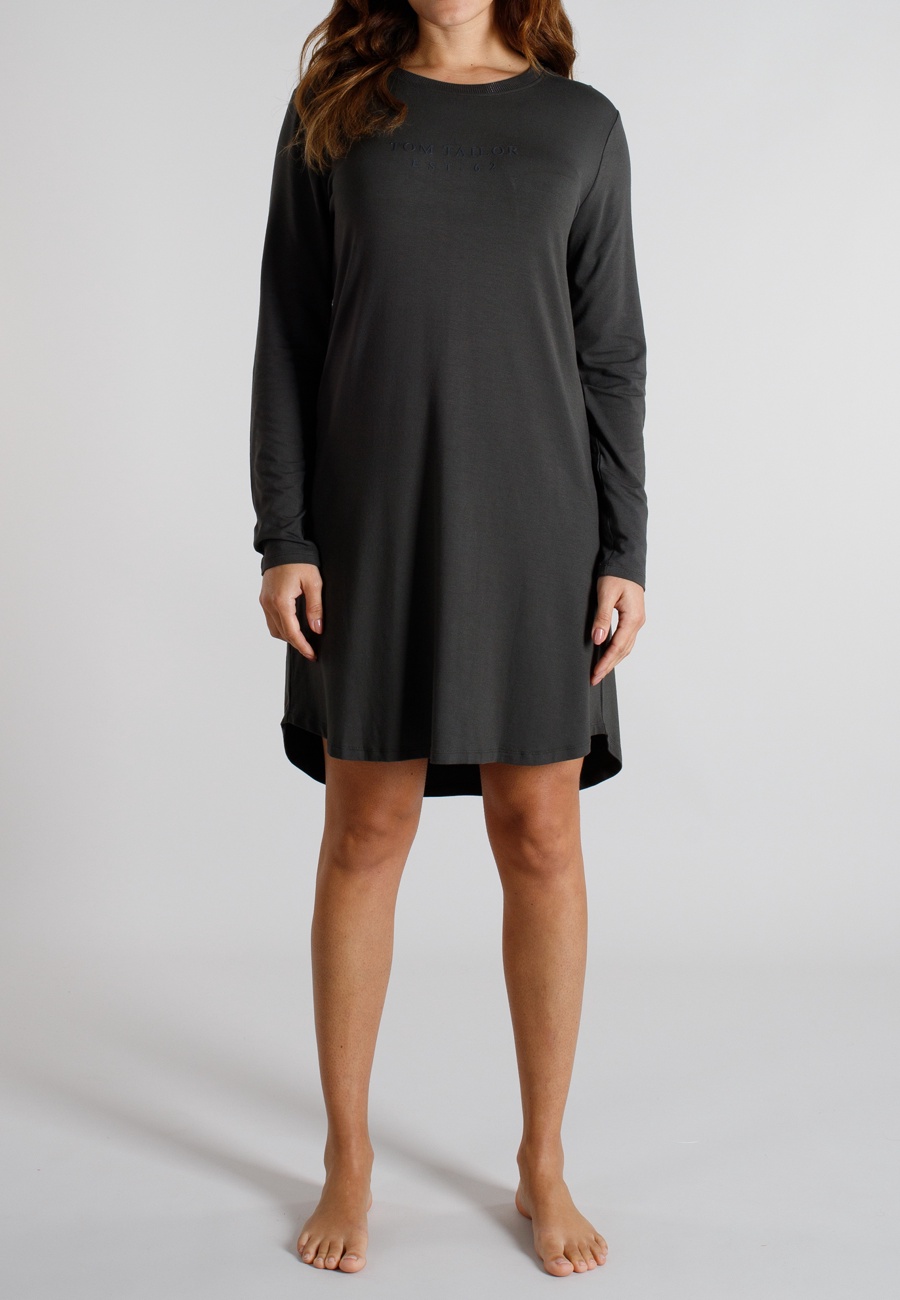 TOM TAILOR Damen Nachthemd grau uni