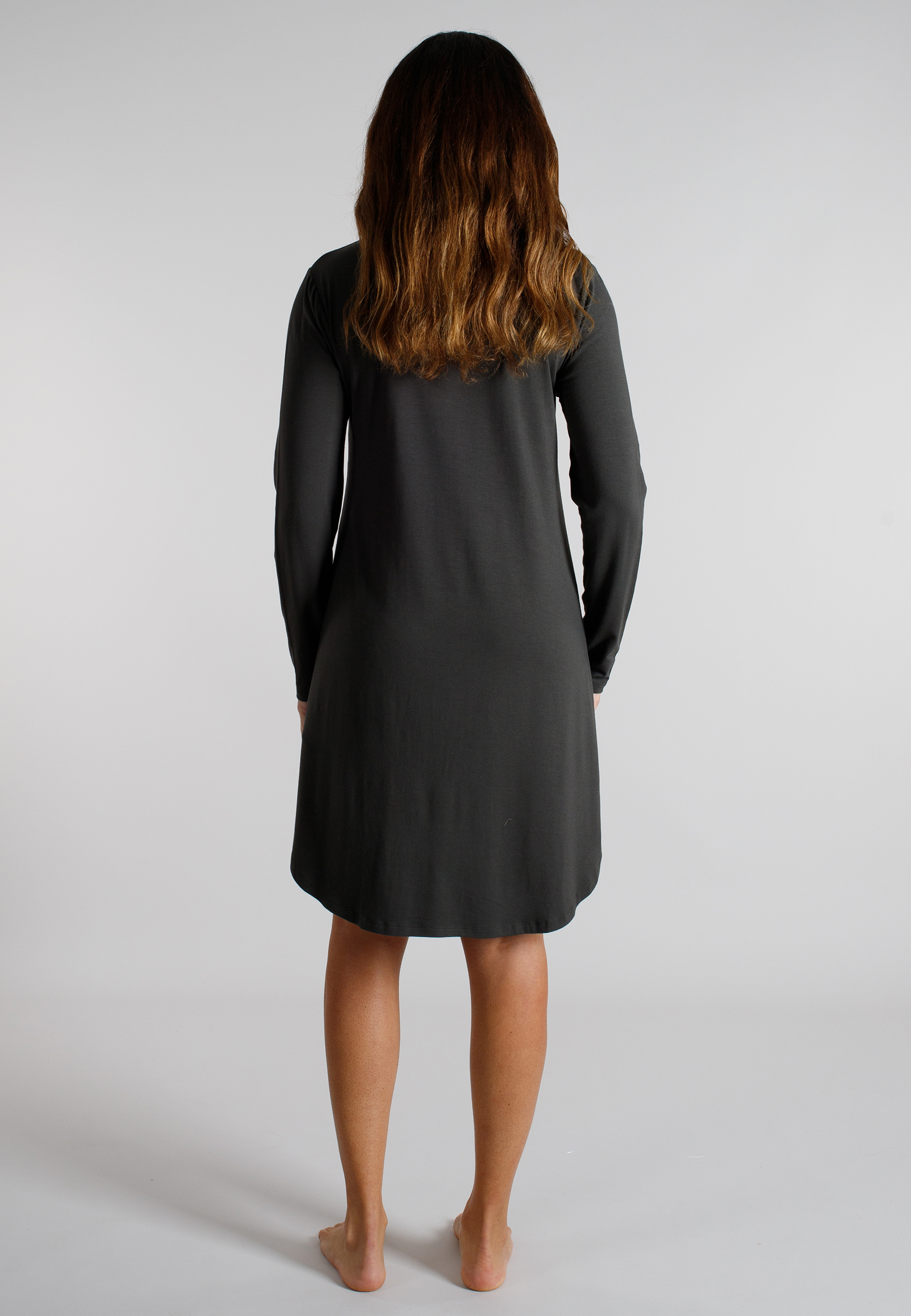 TOM TAILOR Damen Nachthemd grau uni