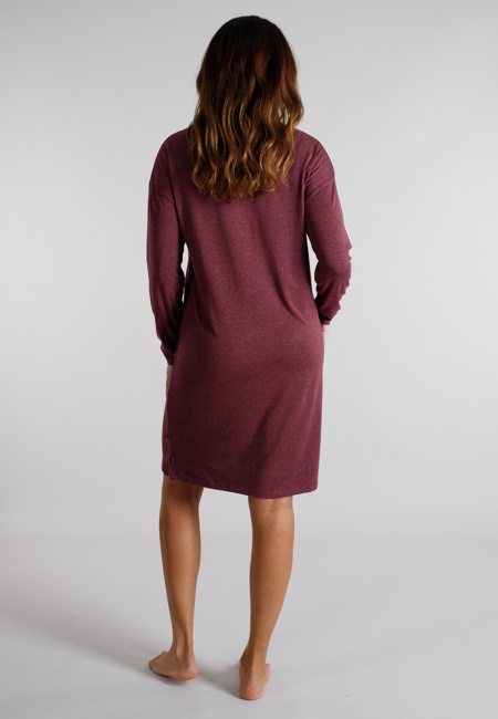 TOM TAILOR Damen Nachthemd rot uni