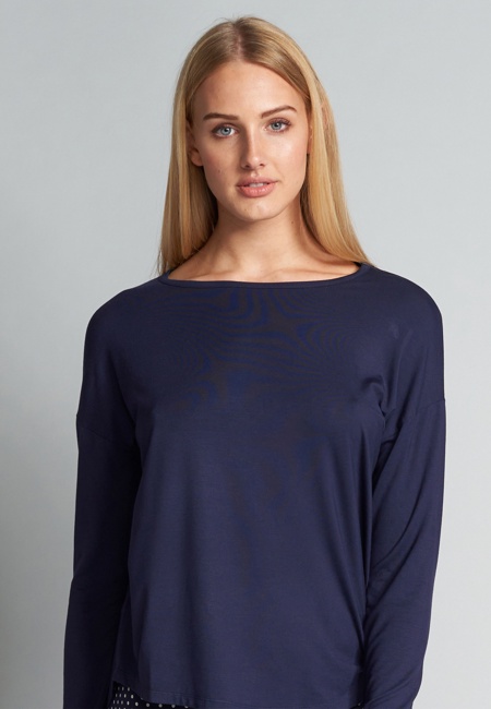 Damen Oberteil blau uni