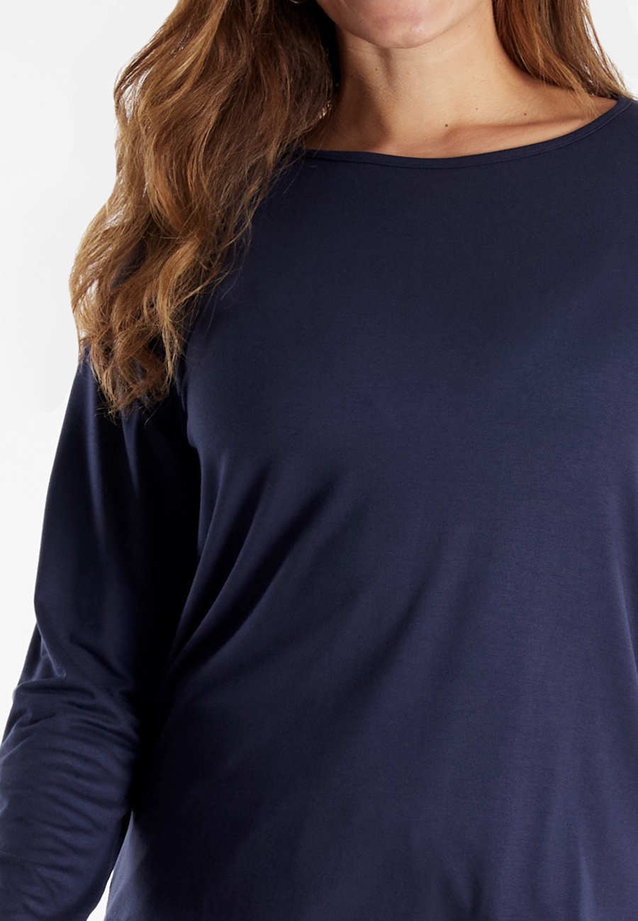 Damen Oberteil blau uni