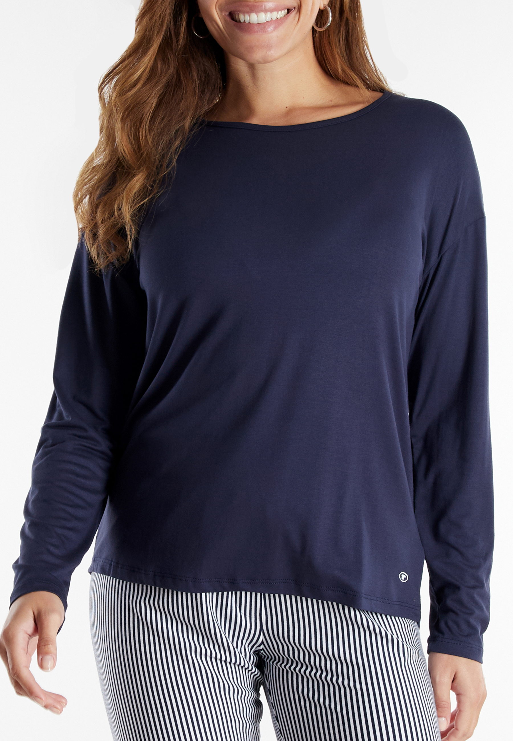 Damen Oberteil blau uni