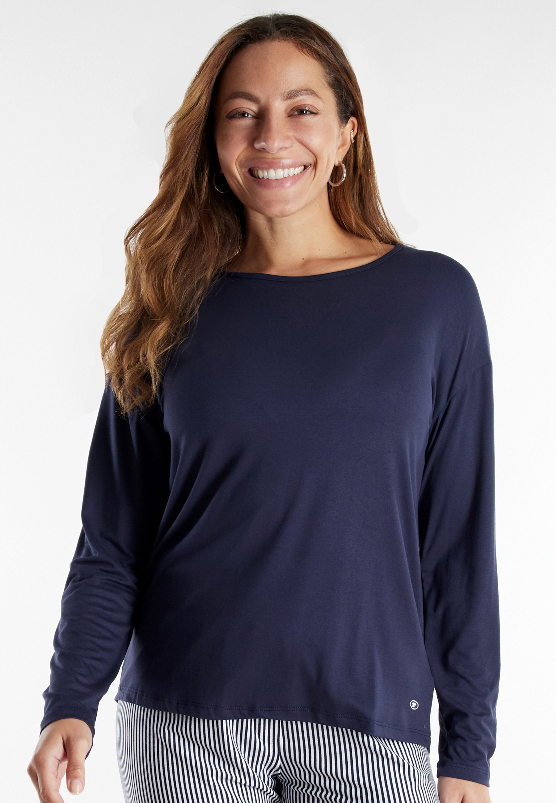 Damen Oberteil blau uni
