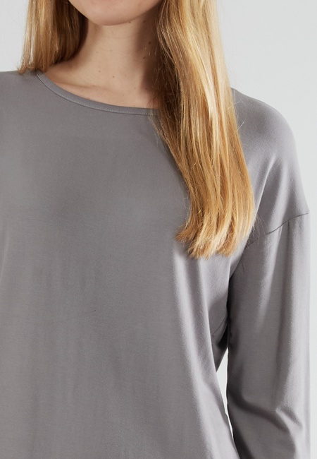 TOM TAILOR Damen Oberteil grau uni
