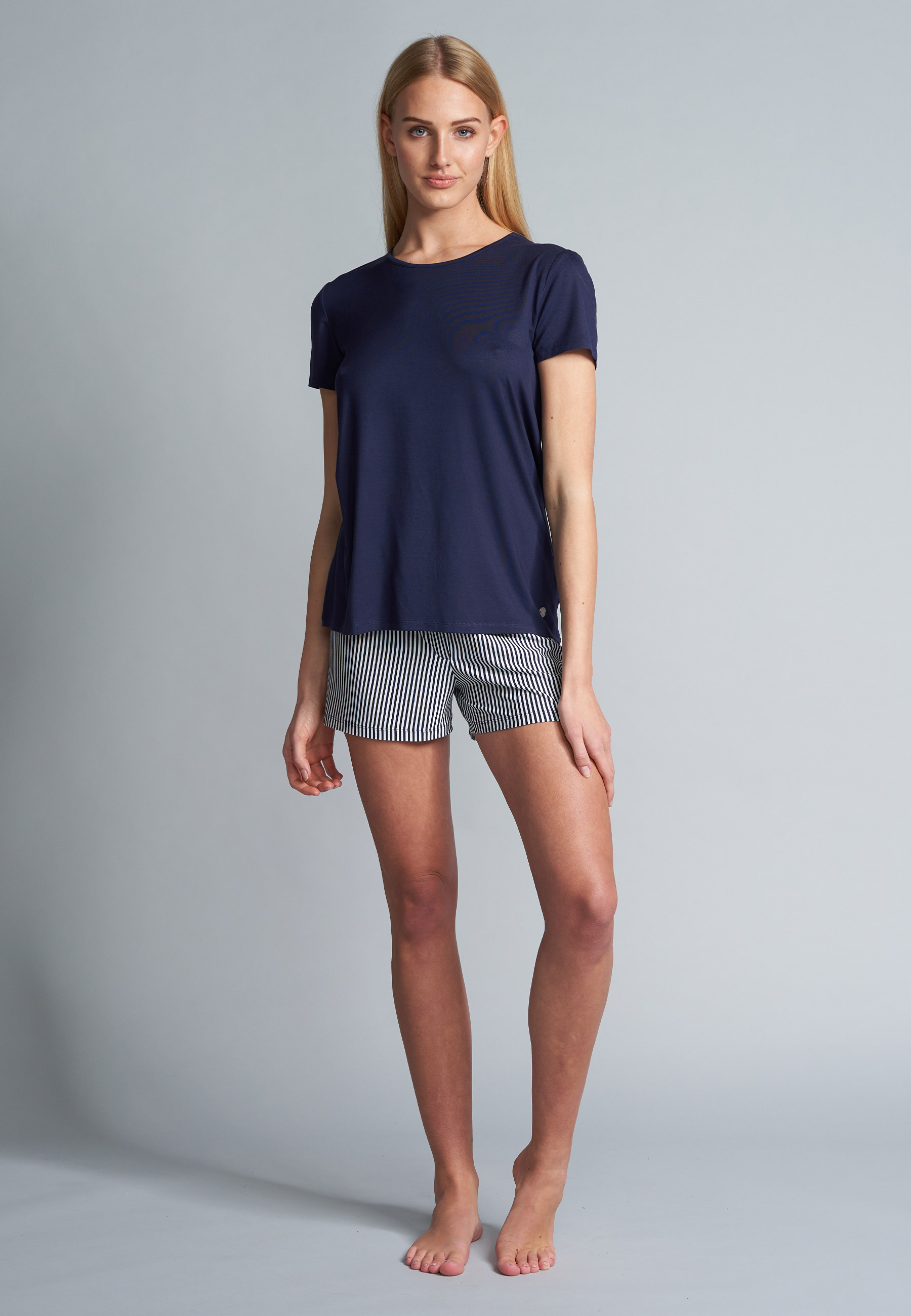 Damen Oberteil blau uni