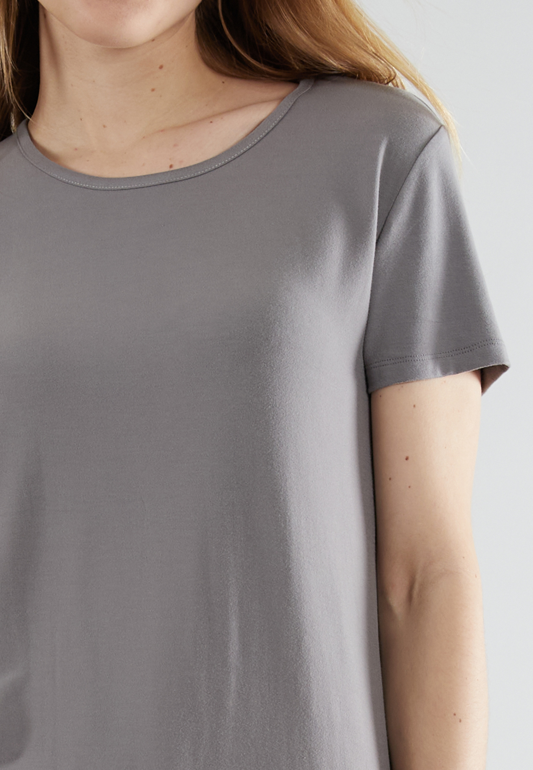 TOM TAILOR Damen Shirt grau uni