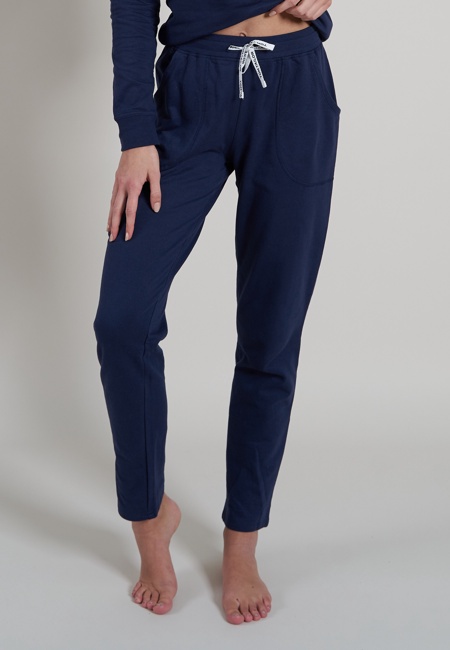 Damen Lange-Hose blau uni