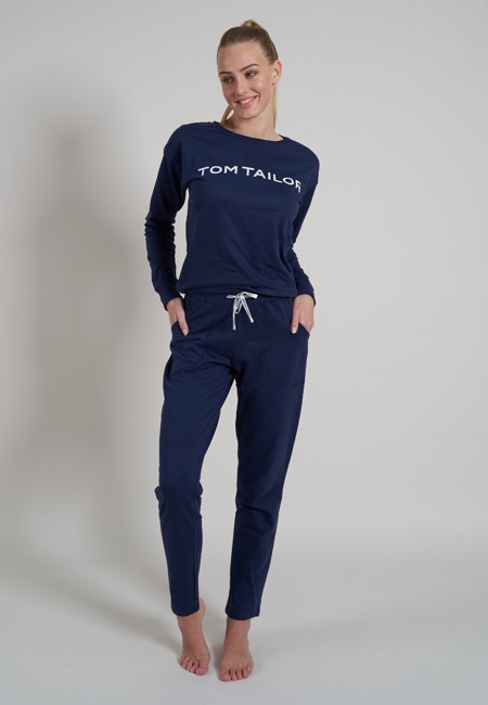 Damen Lange-Hose blau uni