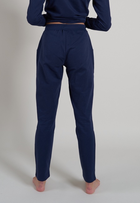 Damen Lange-Hose blau uni