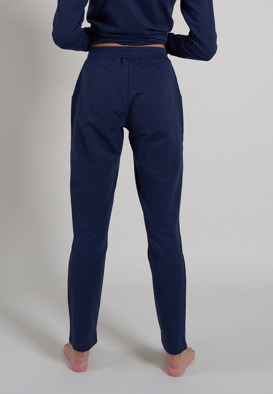 Damen Lange-Hose blau uni