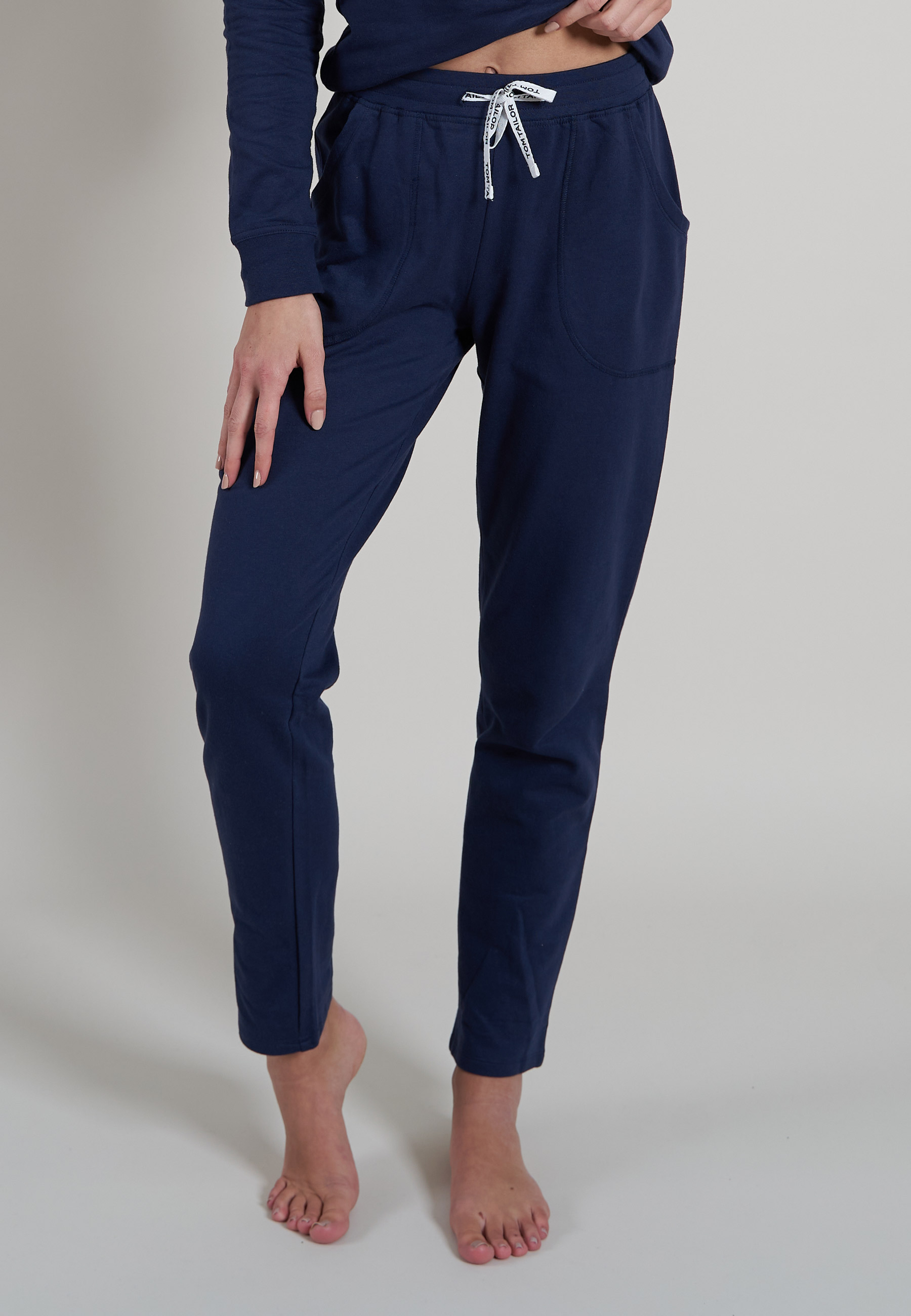 Damen Lange-Hose blau uni