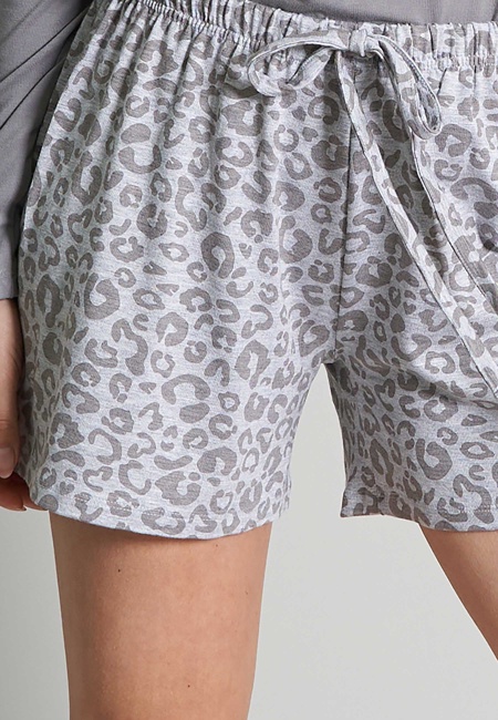 TOM TAILOR Damen Kurze-Hose grau bedruckt