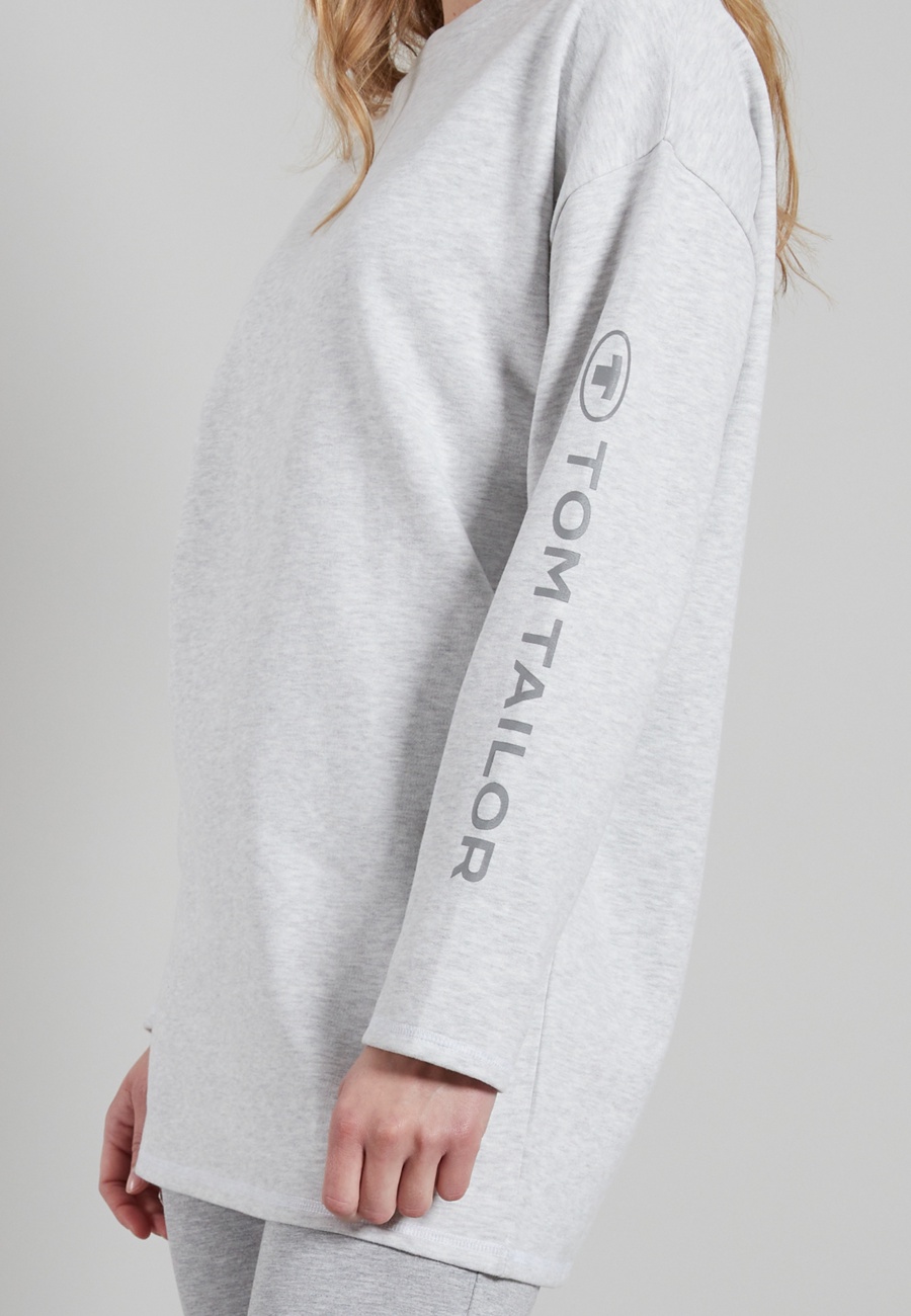 TOM TAILOR Damen Longsleeve weiß uni