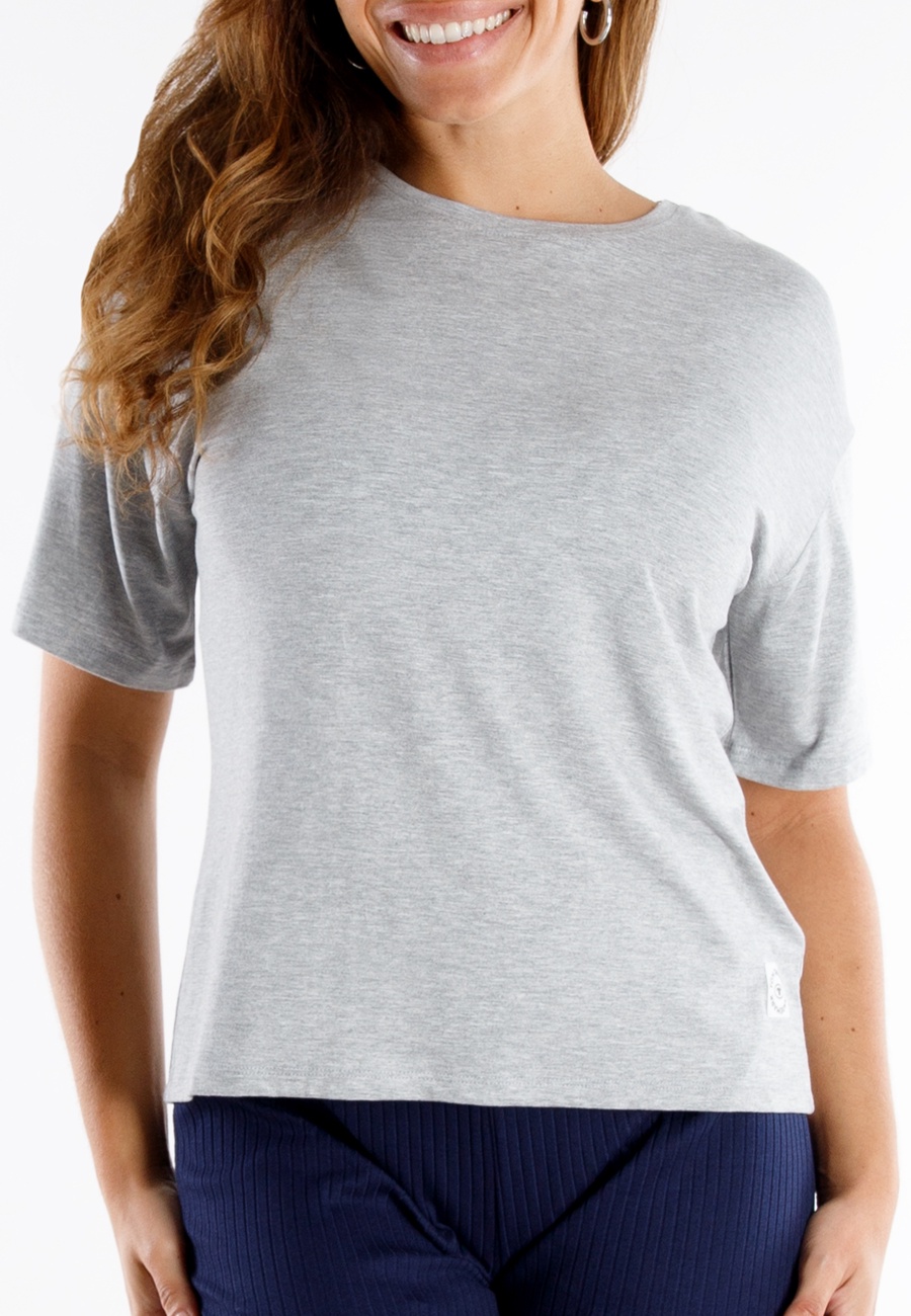 TOM TAILOR Damen Shirt grau uni